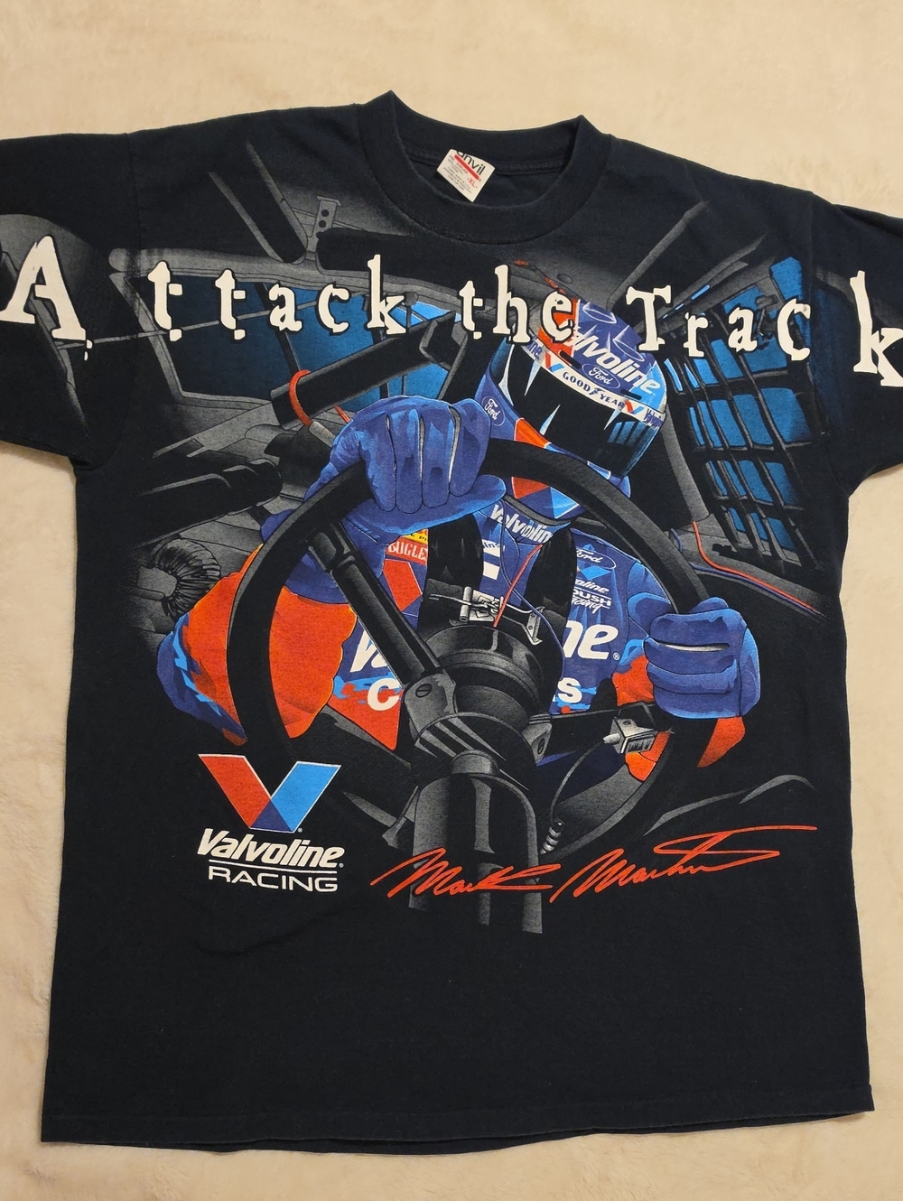 Vintage 1998 Valvoline Racing Mens XL Graphic Tee